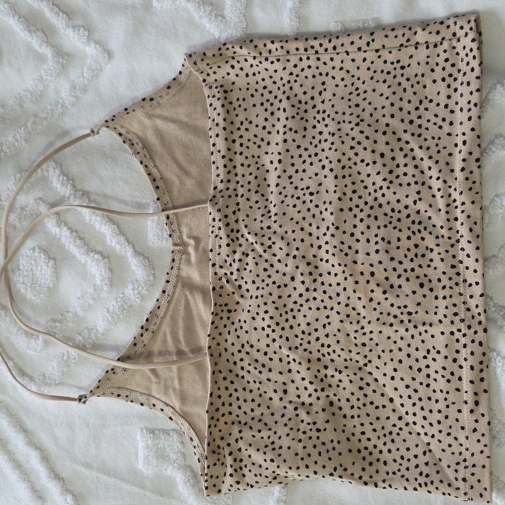 Abercrombie Polka Dot Spaghetti Strap Crop Top - Picture 4 of 6